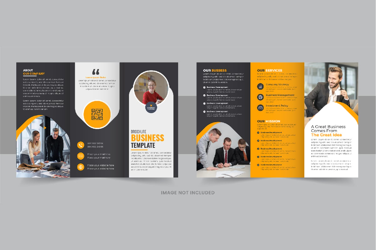 Modern trifold business brochure design