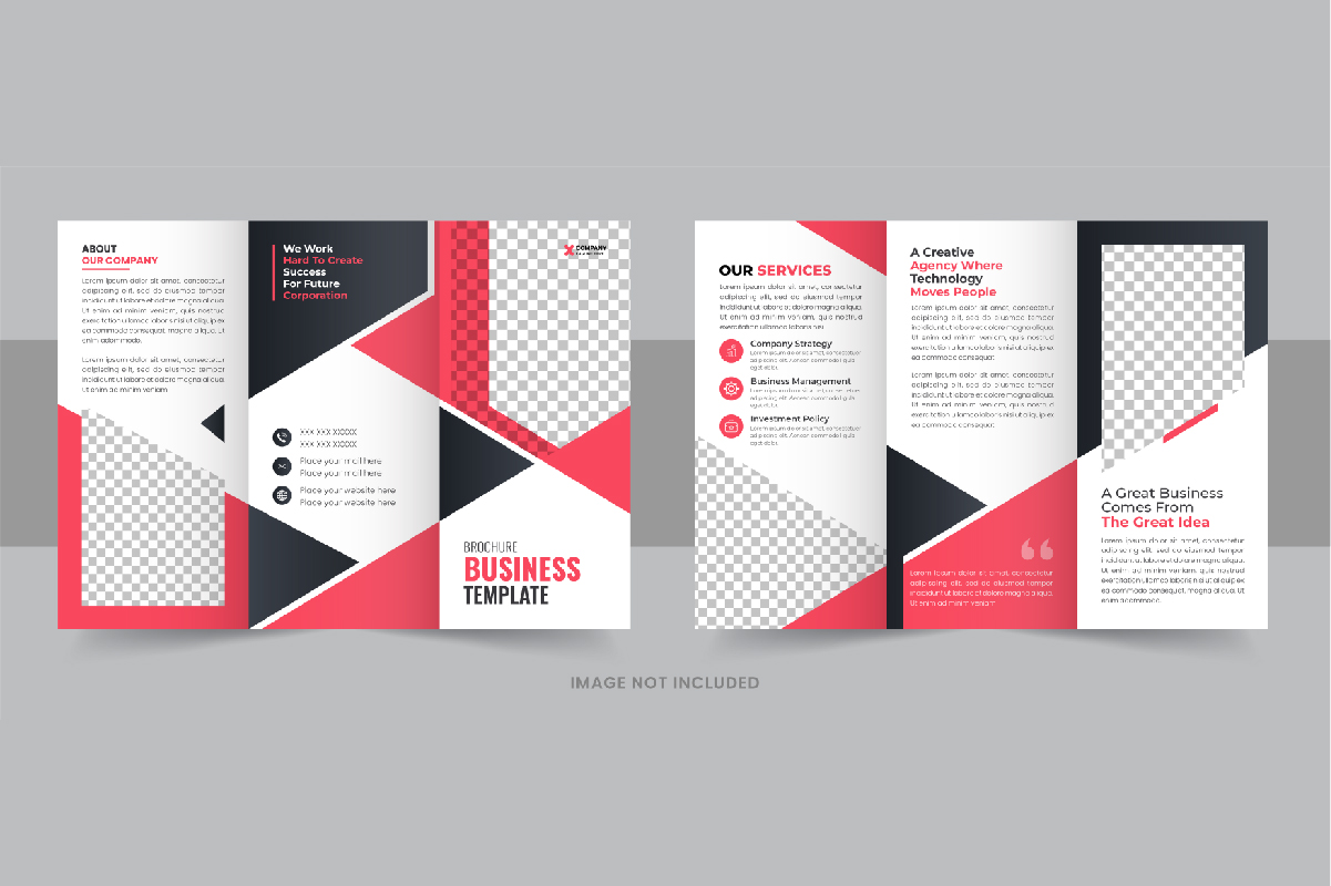 Modern business trifold brochure design