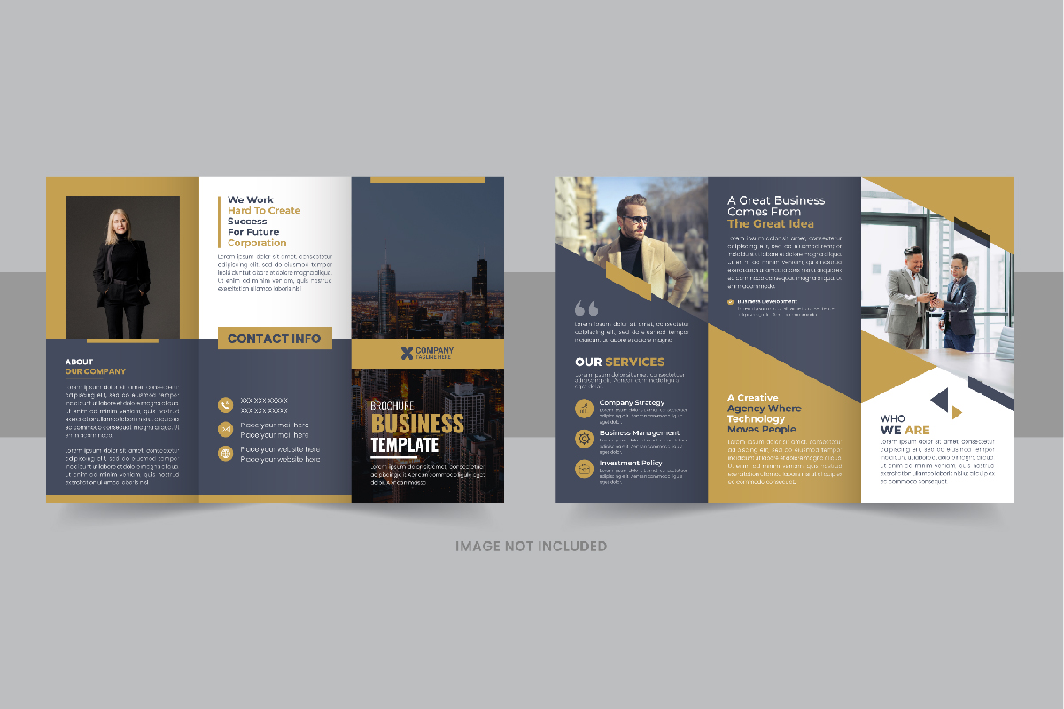 Modern business trifold brochure layout