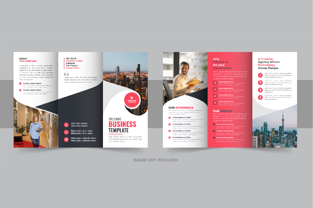 Creative trifold business brochure template