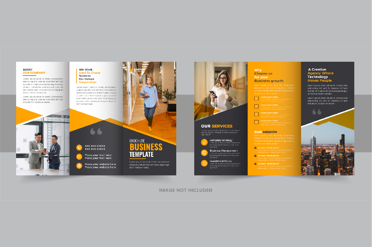 Creative trifold business brochure design