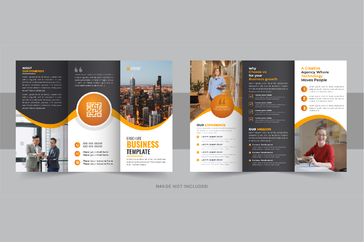 Creative trifold business brochure template layout