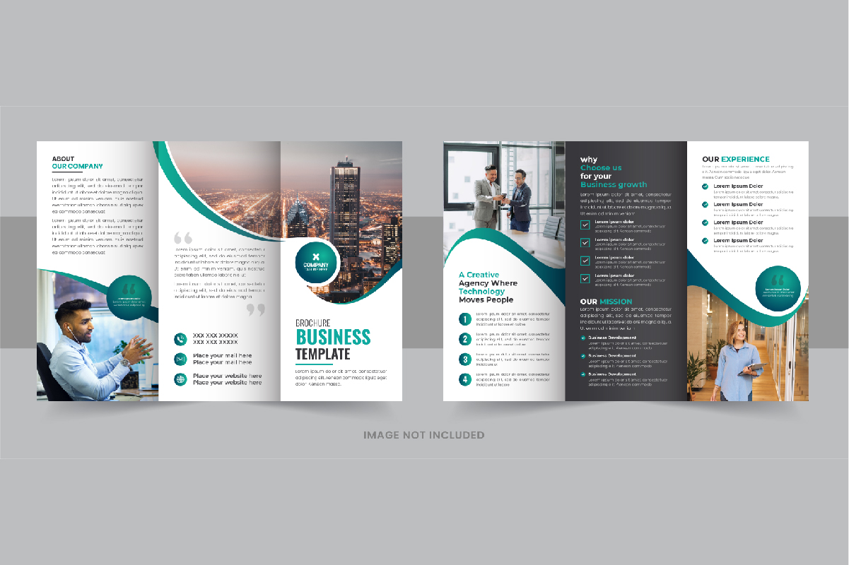 Creative trifold business brochure layout