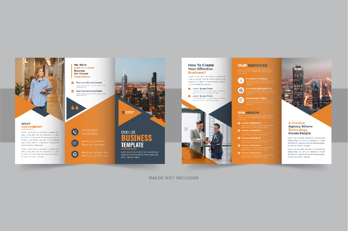 Creative Business Trifold Brochure layout vector