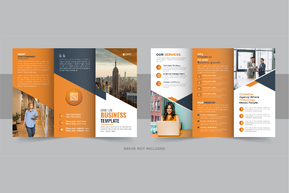 Creative trifold business brochure design layout