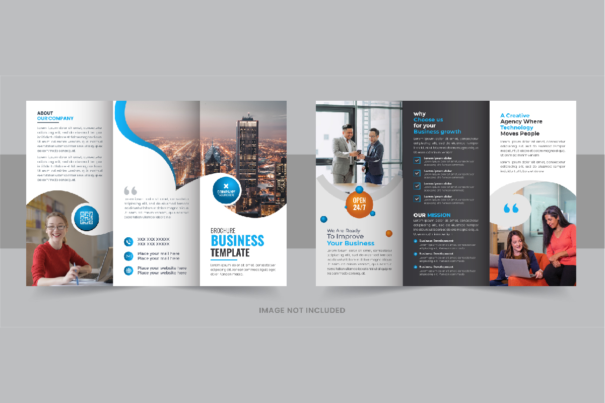 Modern tri fold business brochure template