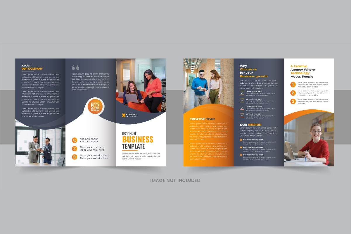 Modern tri fold business brochure