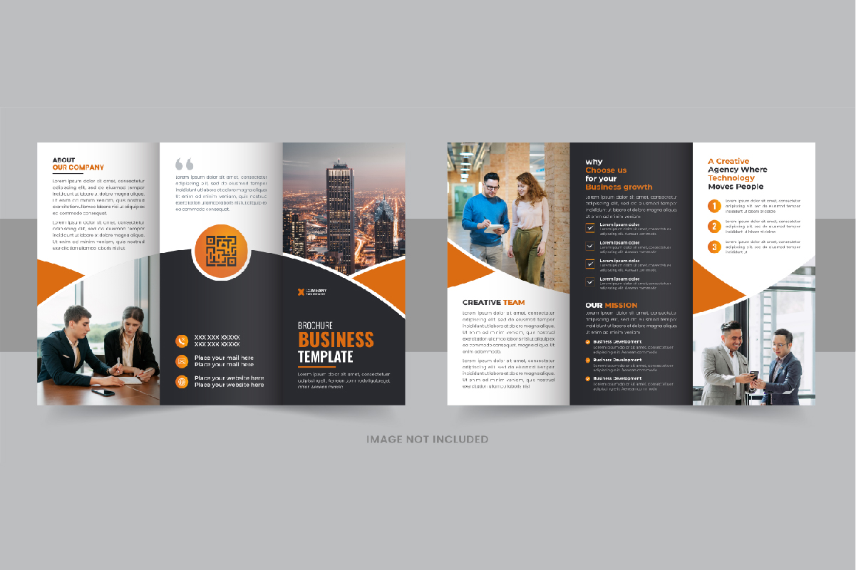 Modern tri fold business brochure template layout