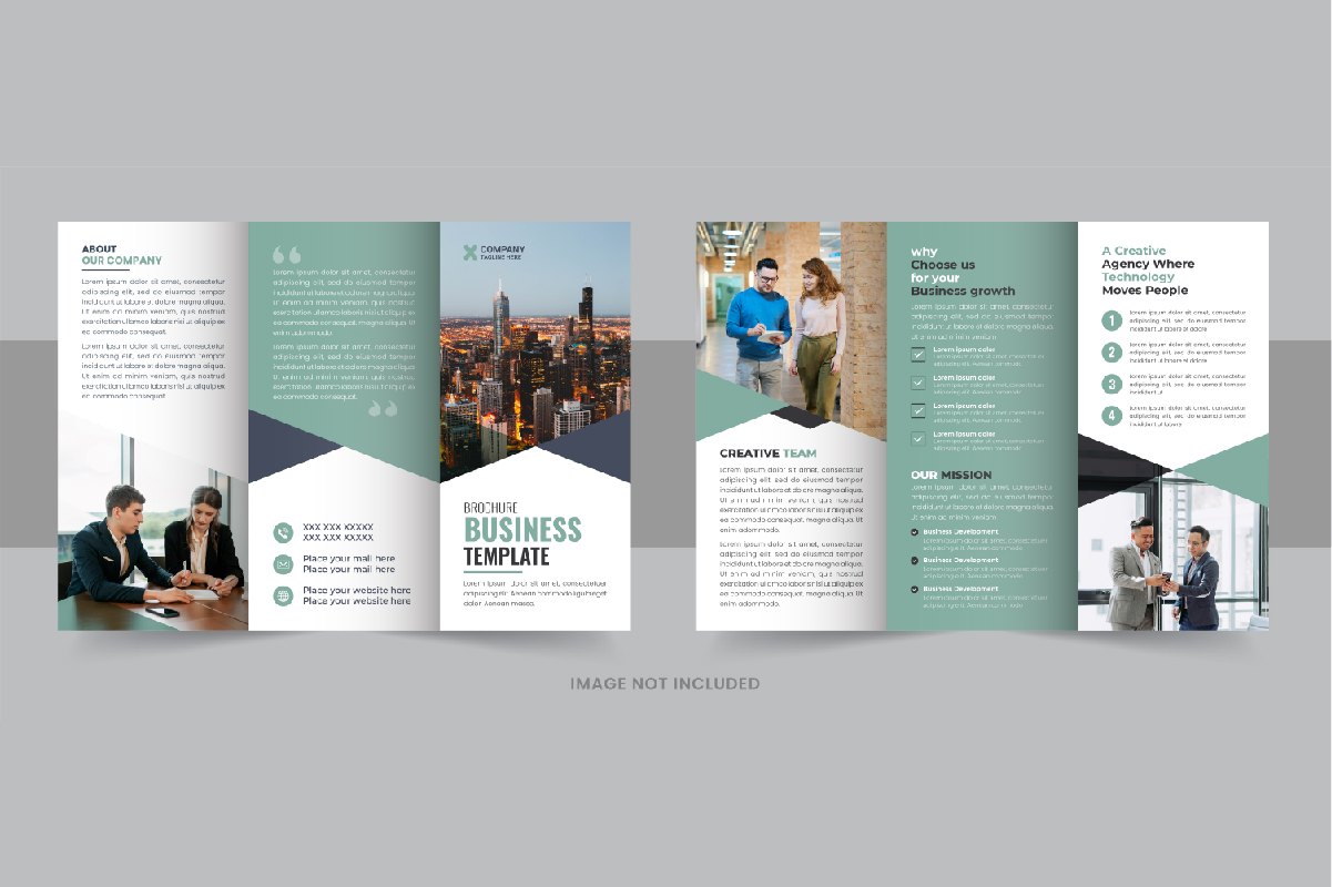 Modern business tri fold brochure design