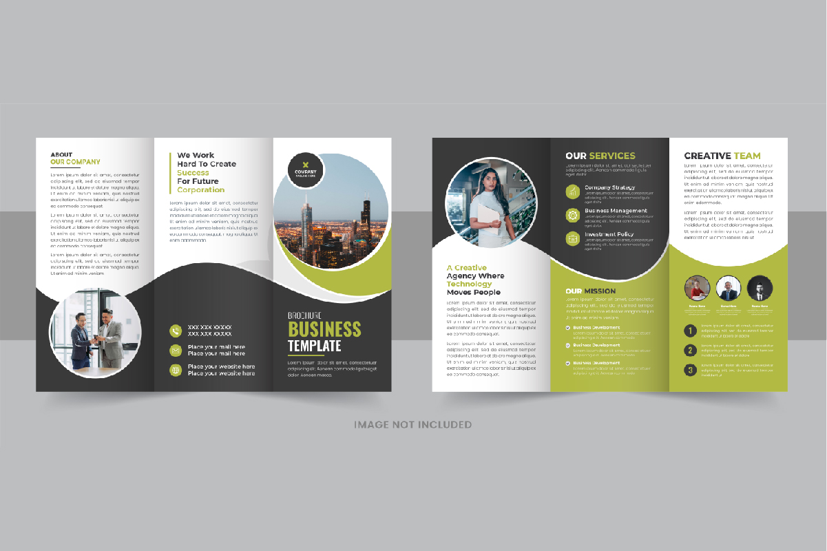 Creative tri fold business brochure template