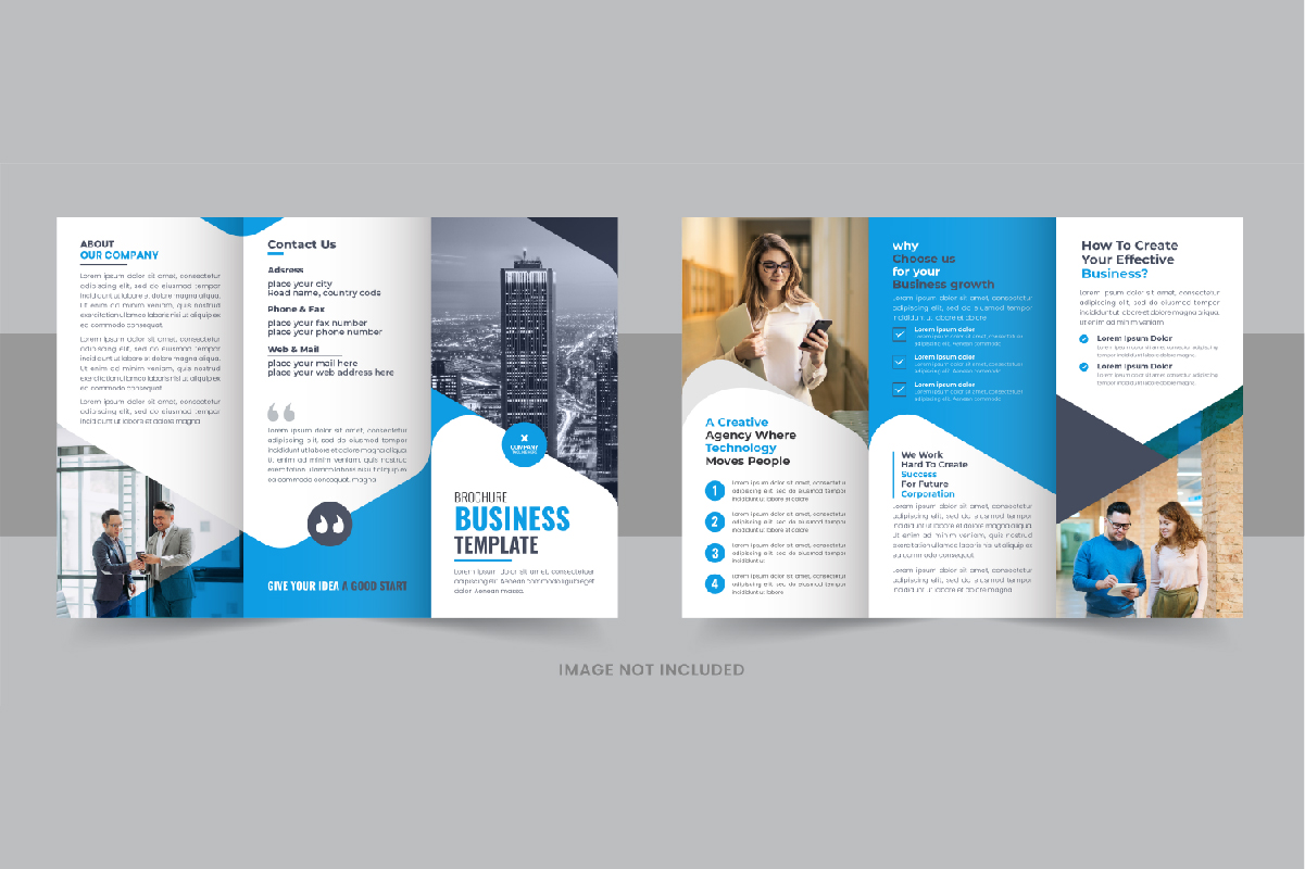 Creative tri fold business brochure design