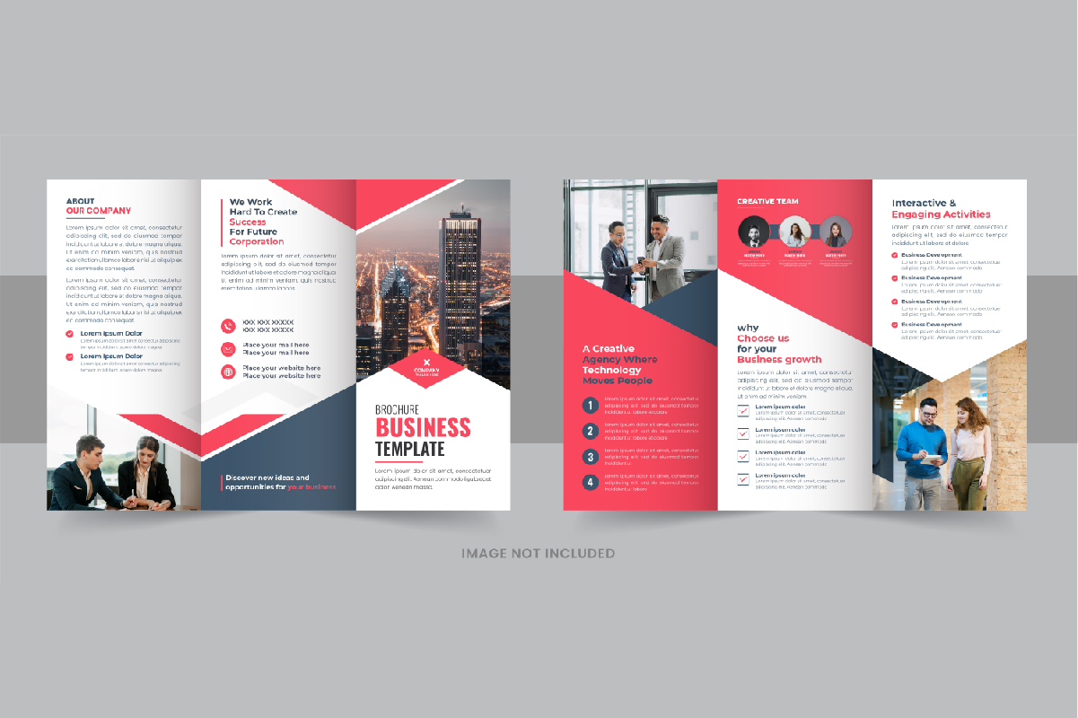 Creative tri fold business brochure template layout