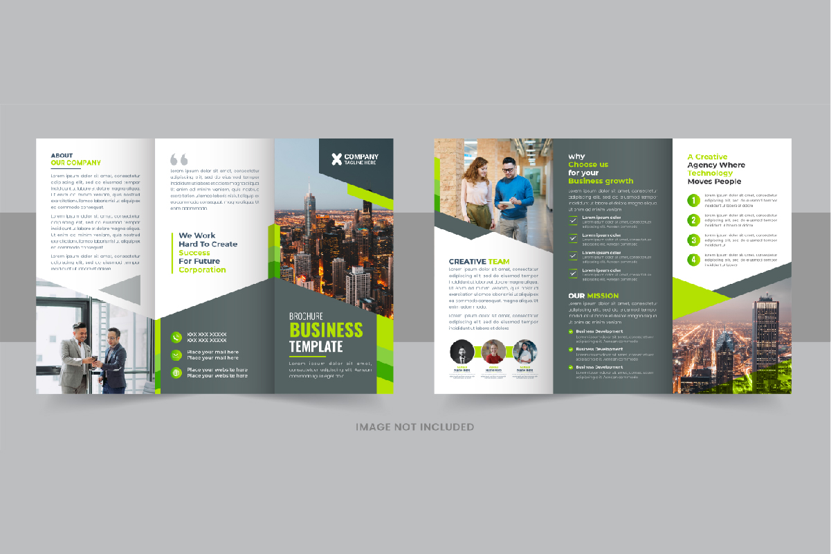 Creative tri fold business brochure design layout