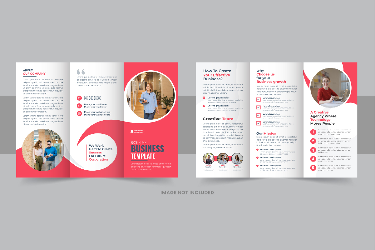 Multicolor Modern trifold business brochure