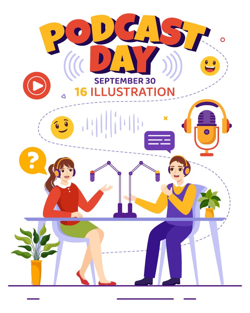 16 International Podcast Day Illustration