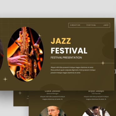 Festival Jazz PowerPoint Templates 344860