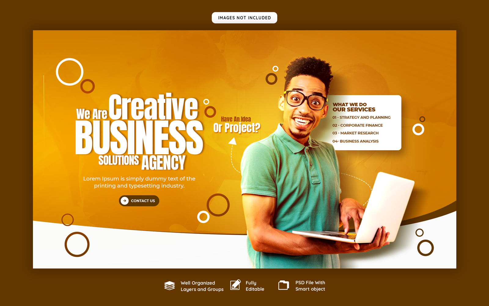 We Are Creative Digital Marketing Agency Social Media Banner Template