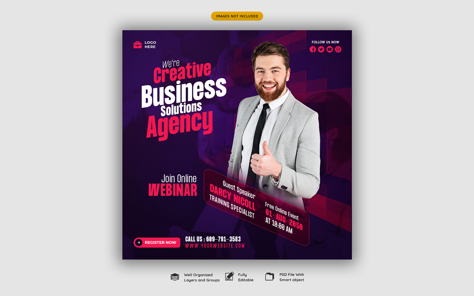 Business Marketing Agency Social Media Template