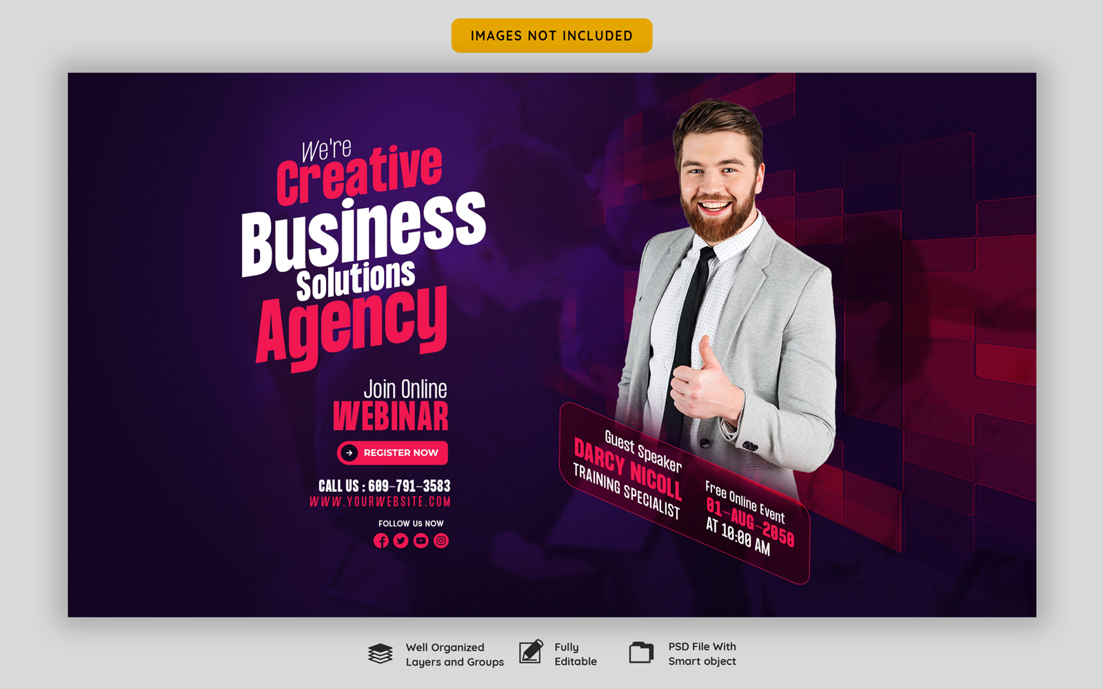 We Are Creative Digital Business Marketing Agency Social Media Banner Template