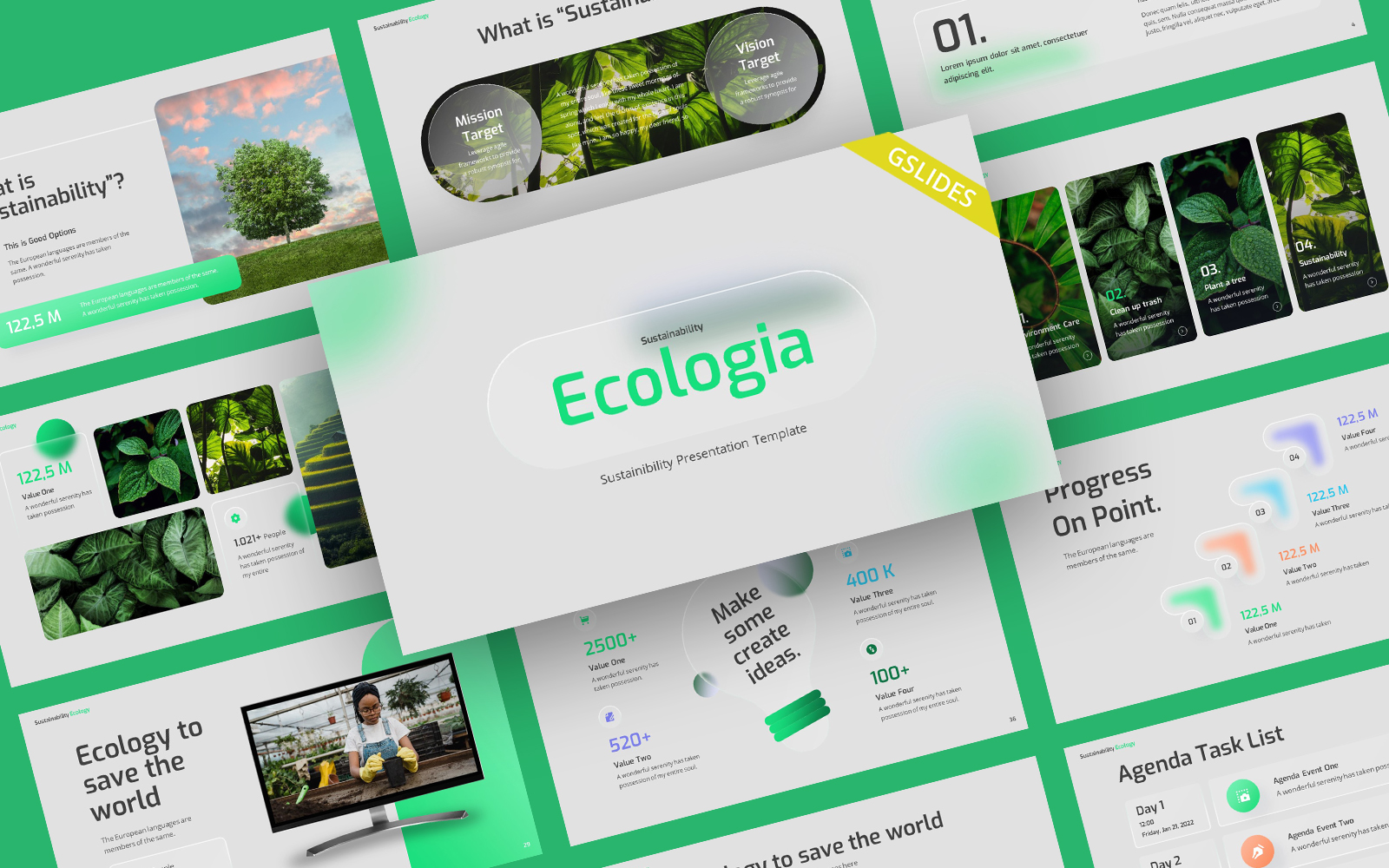 Ecologia Sustainability Ecology Google Slides Template