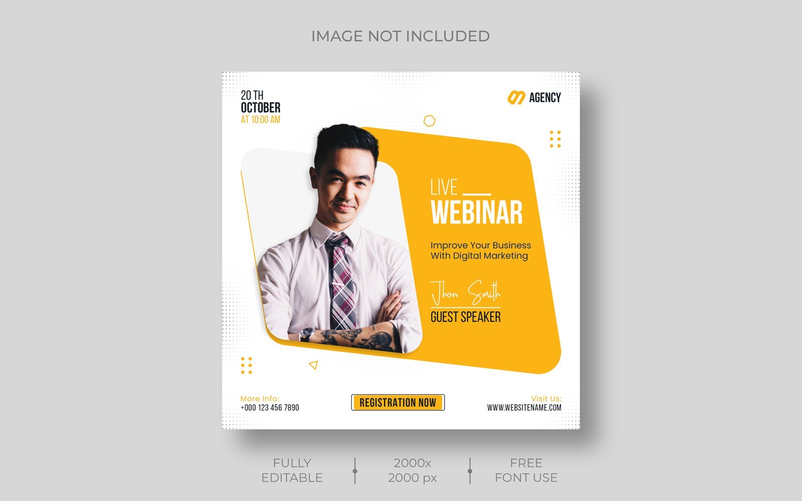 Digital Marketing Agency Corporate Social Media Live Webinar Template