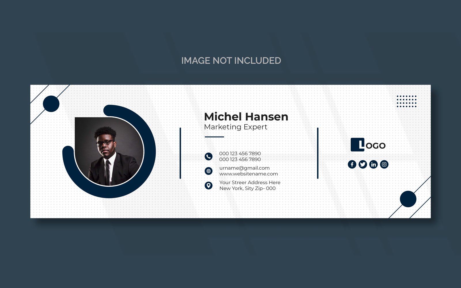 Email Signature And Personal Social Media Cover Template