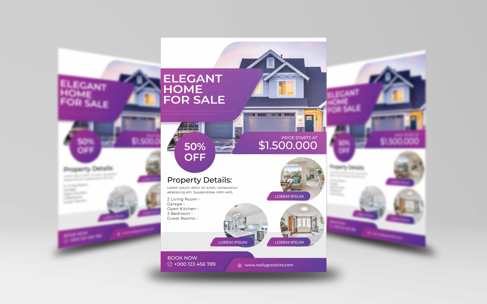 Elegant Home For Sale Flyer Template 6