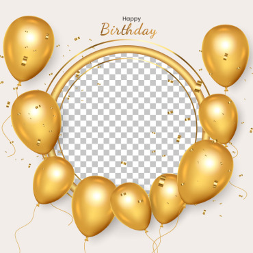 Birthday Gold Illustrations Templates 345209