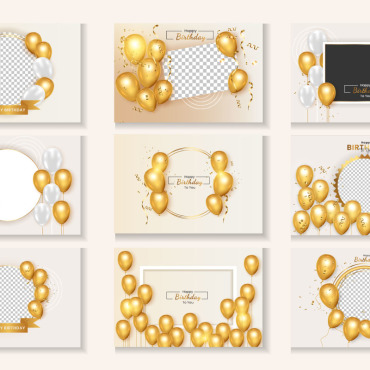 Birthday Gold Illustrations Templates 345218