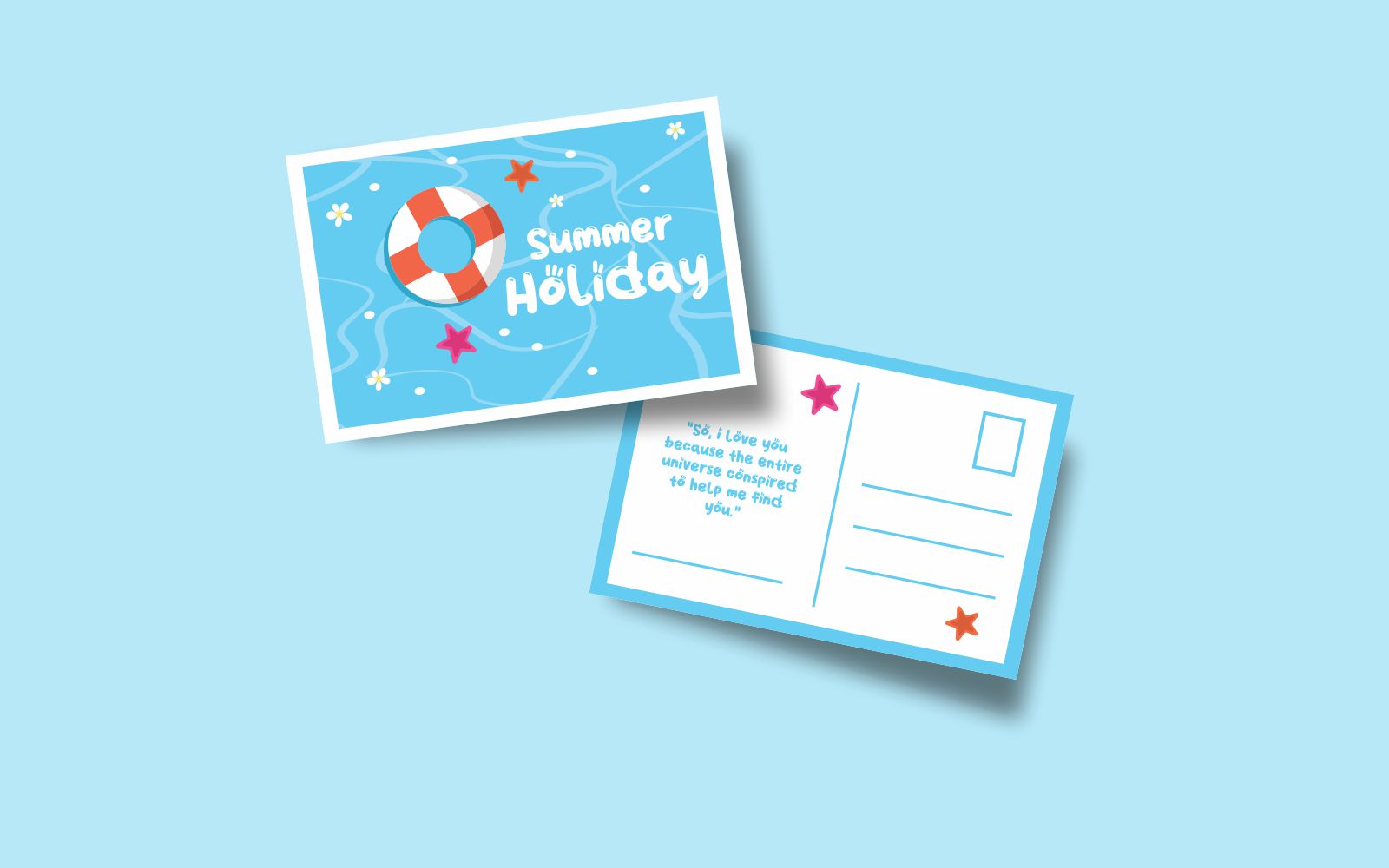 Summer Post Card Template Design 1