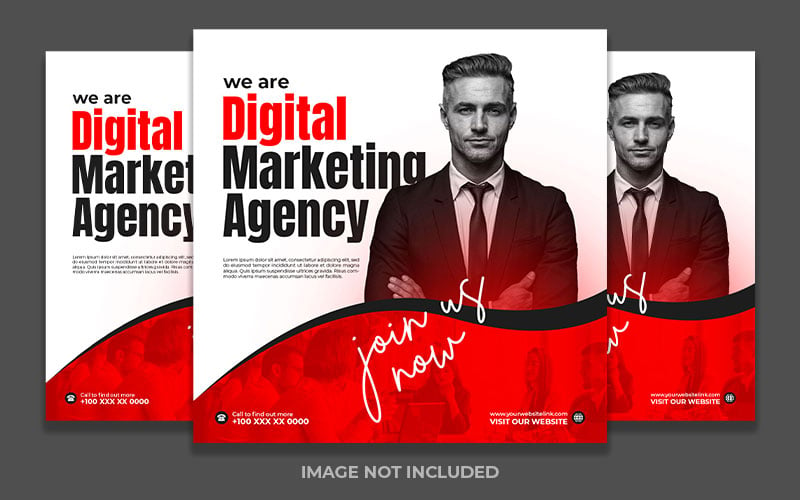 Creative Marketing Red And White Social Media Post