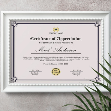 Appraisal Award Certificate Templates 345361