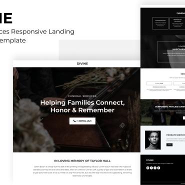 Burial Charity Landing Page Templates 345414