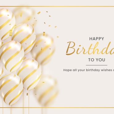 Birthday Gold Illustrations Templates 345449