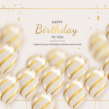 Birthday Gold Illustrations Templates 345452