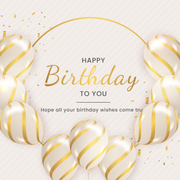 Birthday Gold Illustrations Templates 345453