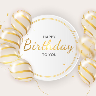 Birthday Gold Illustrations Templates 345454