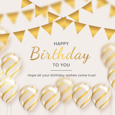 Birthday Gold Illustrations Templates 345457