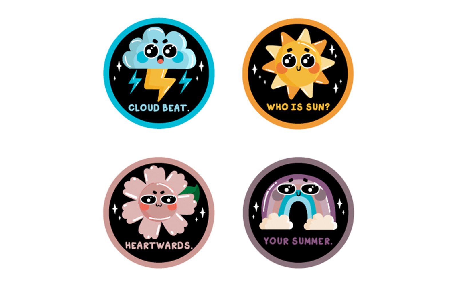 Trendy Badges Labels Illustration