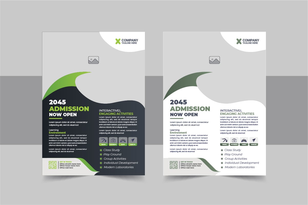 Modern School Admissions Flyer Design Template