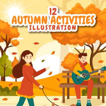 Activity Autumn Illustrations Templates 345533