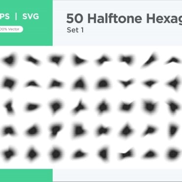 Halftone Abstract Vectors Templates 345622