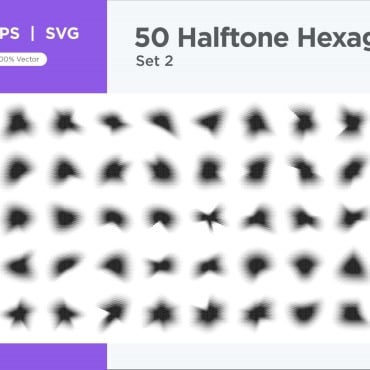 Halftone Abstract Vectors Templates 345623