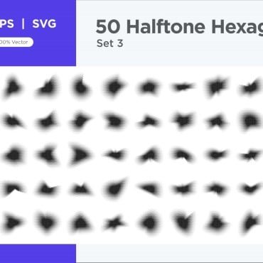 Halftone Abstract Vectors Templates 345624