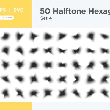 Halftone Abstract Vectors Templates 345625