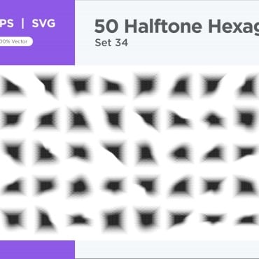 Halftone Abstract Vectors Templates 345655