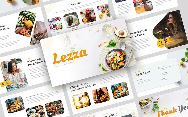 Lezza - Restaurant & Cafe Google Slides Template