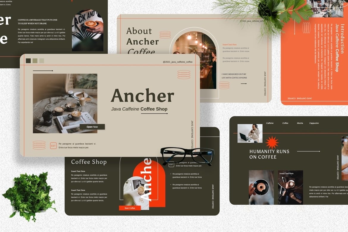 Ancher - Coffee Shop Powerpoint Template