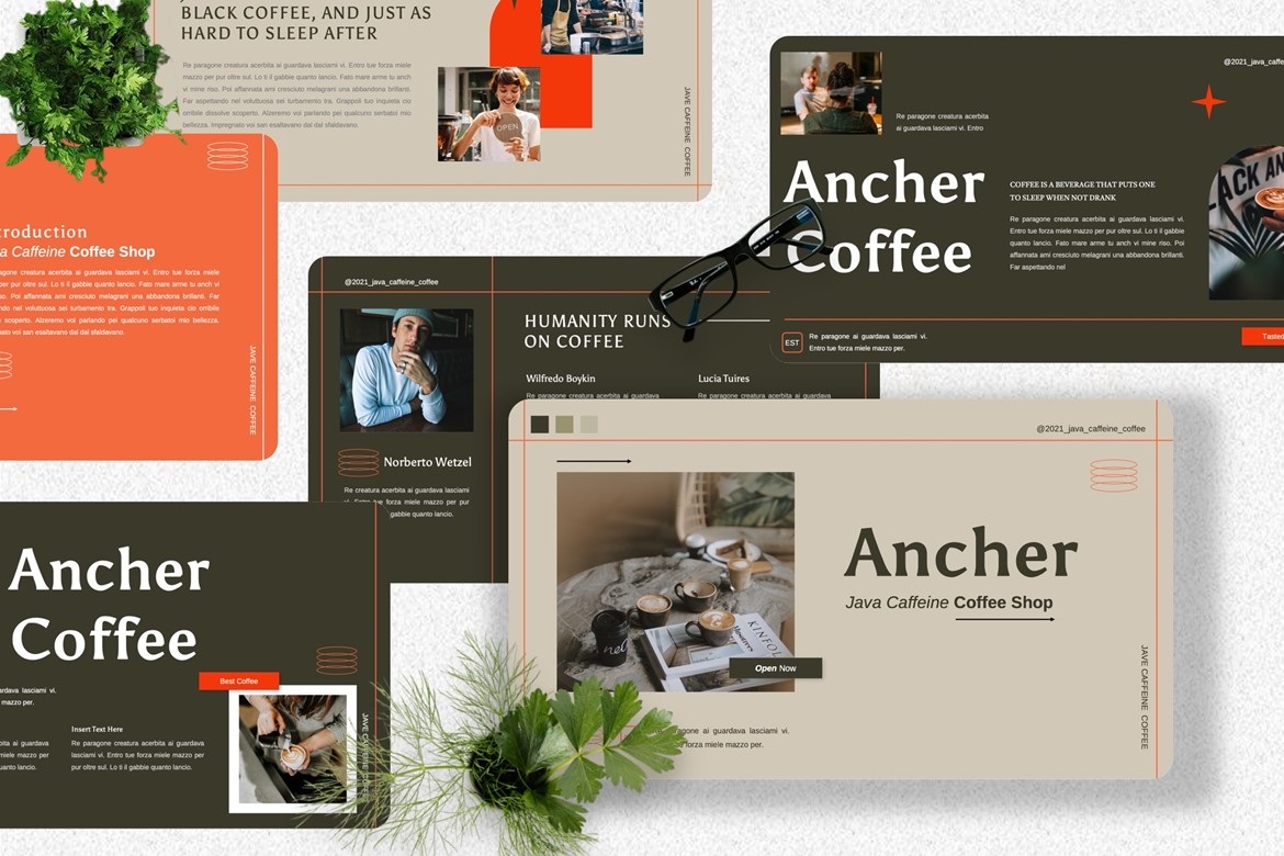 Ancher - Coffee Shop Googleslide Template