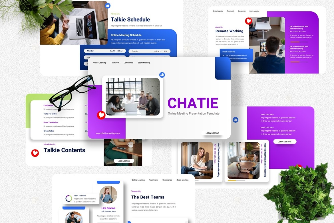 Chatie - Online Meeting Googleslide Templates